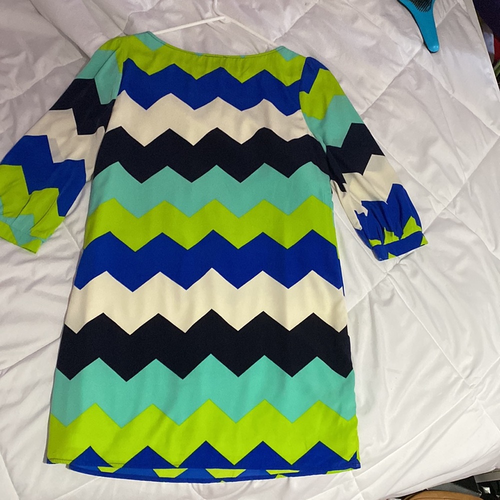 colorful chevron striped dress